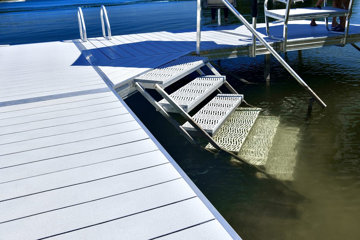 polymer coated pier pilings cross beams